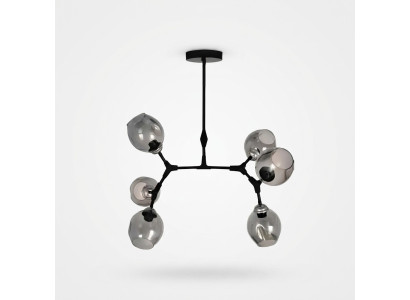 Lámpara de techo lustre candelabro lámpara de techo moderno de vidrio negro nuevo