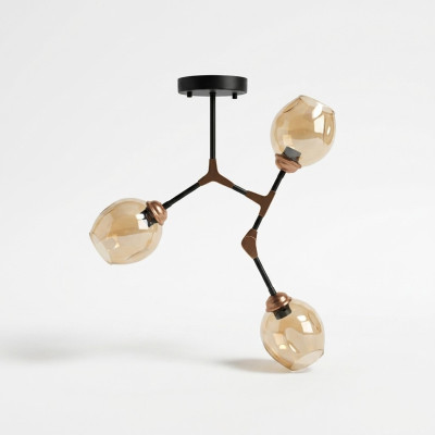 Lámpara de techo Lustre Lámpara de araña Lámpara de techo Lámparas Dorado Moderno Vidrio
