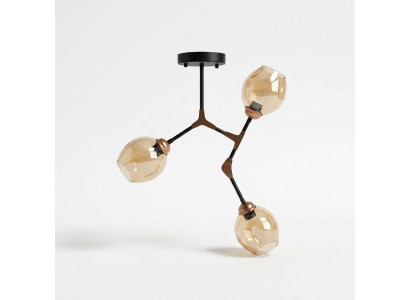 Lámpara de techo Lustre Lámpara de araña Lámpara de techo Lámparas Dorado Moderno Vidrio