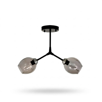 Lámpara de techo Lüster Candelabro Lámpara de techo Lámpara de vidrio negro