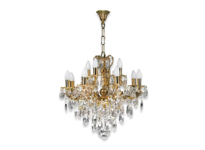 Lámpara de techo de lujo, candelabros, lámpara de techo, cristal, oro.