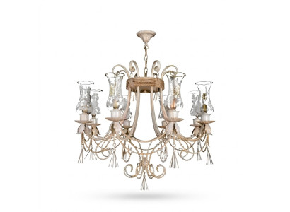 Lámpara de techo de lujo lustre candelabro lámpara de techo lámparas de vidrio beige