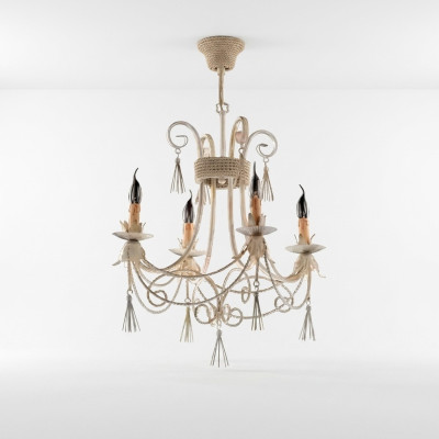 Lámpara de techo de lujo araña candelabro lámpara de techo lámparas Beige Arte