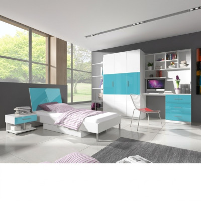 Armario esquinero librero armario estante de madera para habitación infantil juvenil muebles