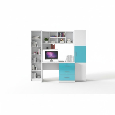 Armario esquinero librero armario estante de madera para habitación infantil juvenil muebles