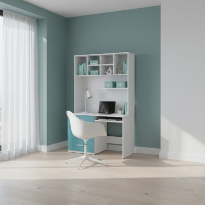 Escritorio turquesa mesa oficina habitación infantil juvenil mesas nuevo brillo