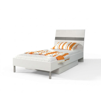 Camas. Cuna. Habitación infantil. Cama. Muebles para niños. Madera. Gris. Brillo alto. Nuevo.