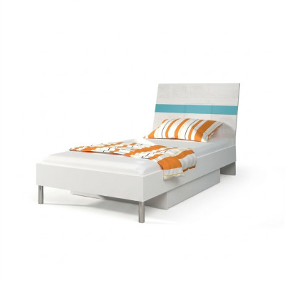 Camas Cama infantil Habitación infantil Cama Cama infantil Muebles de madera Turquesa Alto brillo Nuevo