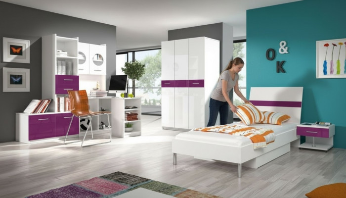 Armario Armarios Armario de ropa Armarios brillantes Armarios de ropa Habitación infantil Lila Nuevo