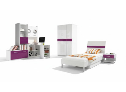 Escritorio de esquina moderno, escritorio de madera para habitación de jóvenes y niños en blanco, diseño de muebles.
