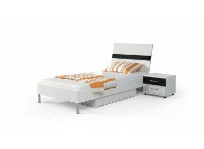 Cama + mesita de noche - Muebles de dormitorio de niños  camas negras Set de 2 piezas Nuevo