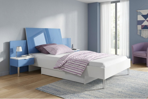 Habitación infantil Cama Dormitorio Camas Cama individual Adolescente Azul Niños.