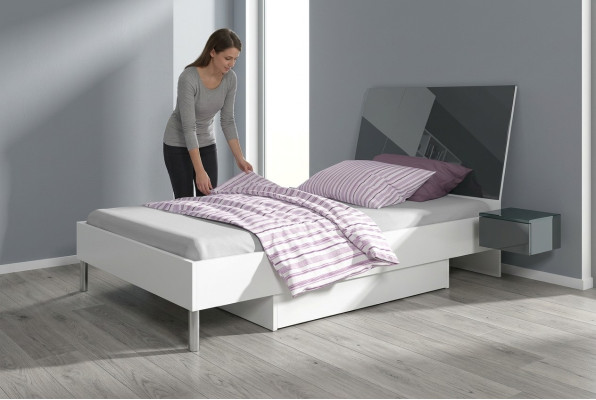 Habitación infantil Cama Dormitorio Camas Cama individual Juvenil Gris Madera