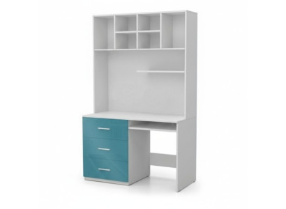 Escritorio de oficina con cajones, mesa para PC, estilo moderno, 2 piezas, escritorio armario, mesas.
