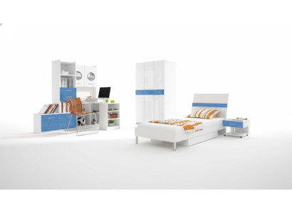 Conjunto de habitación infantil Mesa Cama Armario Cómoda Set de 5 piezas Habitación juvenil completa
