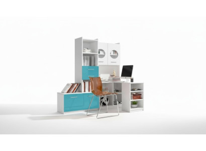 Armario para habitación juvenil estantería librero mueble turquesa estantería librería 1 pieza