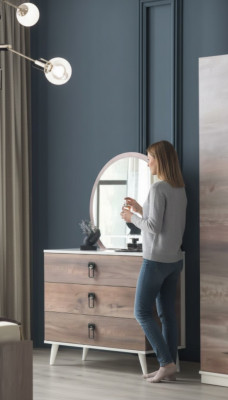 Cómoda de lujo tocador de maquillaje de mesa de cosméticos cómoda diseño consolas