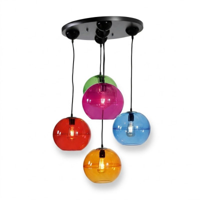 Diseño lámpara candelabro moderno lámparas de techo plata aplique colorido