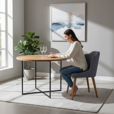 Silla de diseño de lujo de madera de una plaza, silla de madera para el comedor.