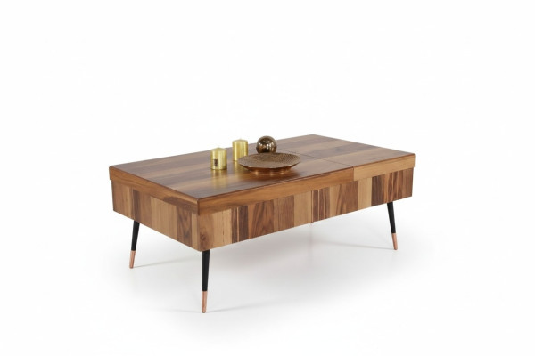 Mesa de café de lujo, mesas de café marrones, mesa de madera para sala de estar, mesa auxiliar.