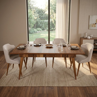 Mesas Mesa de madera Mesa de metal Mesa de lujo Mesas de comedor de diseño italiano Muebles de madera nuevos