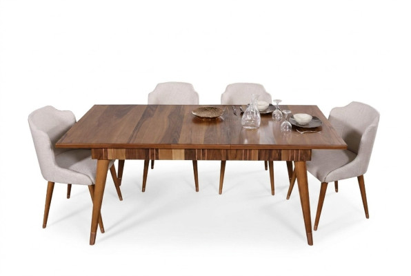 Mesas Mesa de madera Mesa de metal Mesa de lujo Mesas de comedor de diseño italiano Muebles de madera nuevos
