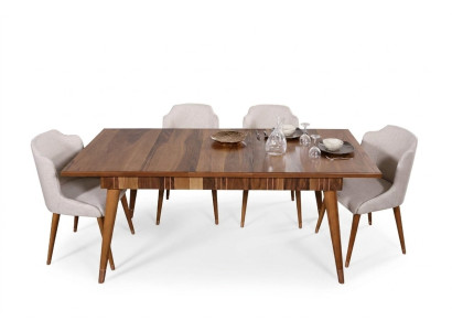 Mesas Mesa de madera Mesa de metal Mesa de lujo Mesas de comedor de diseño italiano Muebles de madera nuevos