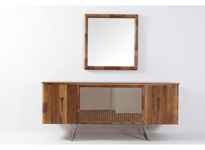 Aparadores de madera Armario Muebles Cómodas Marrón Nuevo Aparador con espejo Credenza