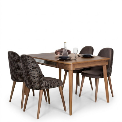 Mesa diseño sillas 5 piezas comedor madera mesas grupo de comedor conjunto de sillas nuevo