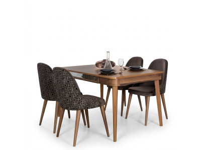 Mesa diseño sillas 5 piezas comedor madera mesas grupo de comedor conjunto de sillas nuevo