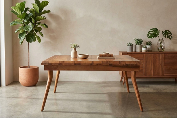 Mesa de madera Nueva Mesas Muebles Mesa de comedor Estilo moderno 160x100cm Mesas de comedor Mesa de madera