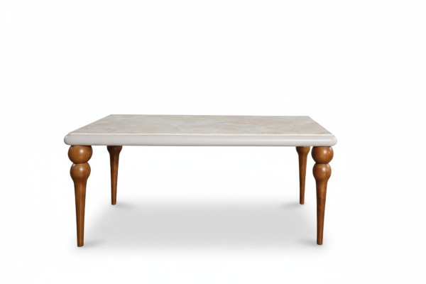Aspecto de mármol: mesa de comedor, muebles de mesa de comedor de cocina de 180x94 cm.