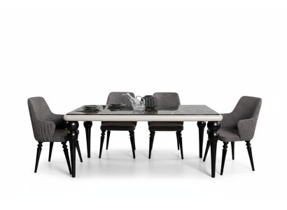Mesas Conjunto Completo Mesa de Comedor 4 Sillas Conjunto de Comedor Grupo de Comedor de Madera Mesa 5 Piezas