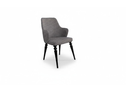 Sala de estar Comedor Silla Madera Butaca Muebles Sillón Silla Muebles de lujo Gris
