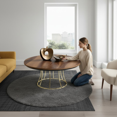 Mesa Muebles Lujo Madera Moderno Nuevo Mesa de centro Sala de estar Diseño