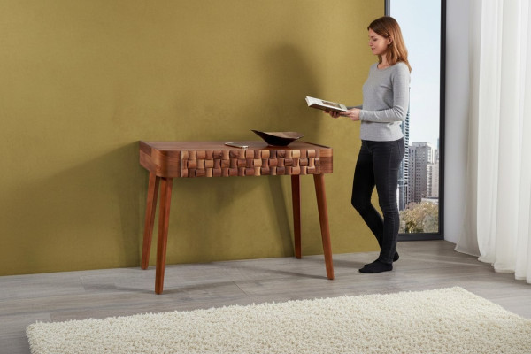 Mesa de consola Muebles Estilo Consola Tocador de estilo italiano Marrón Cómodas