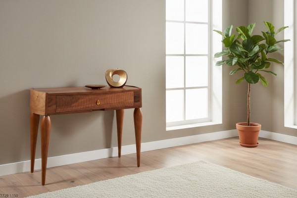 Aparador Mesa auxiliar de madera Mesas auxiliares Mesa de pared Consola Muebles Consolas Marrón