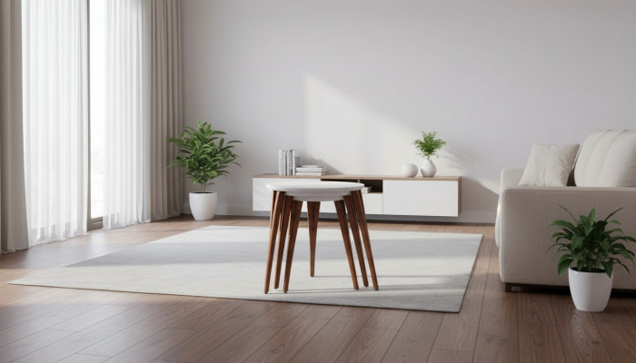 Mesas auxiliares soporte de flores Mesas de madera Conjunto de mesa Mesa de centro Mesa auxiliar de 3 piezas.