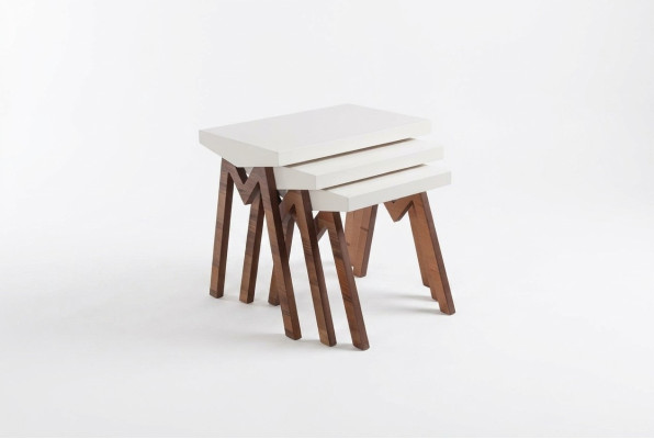 Soporte para flores Mesas auxiliares Mesas de madera Set Mesa auxiliar Mesa Mesa de centro 3 piezas.