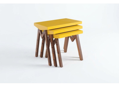 Mesa de café Mesa auxiliar Mesas Mesa de salón Mesas de madera Juego de 3 piezas.