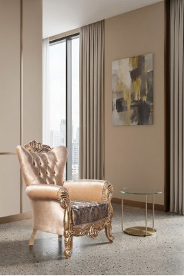 Sillón barroco Chesterfield sofá muebles decoración sofás silla