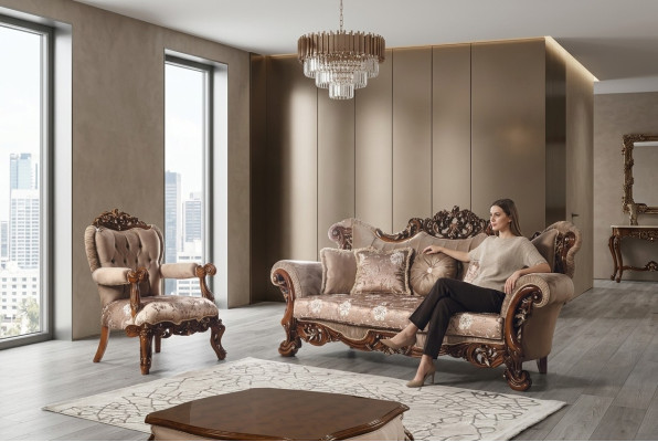 Juego de sofás 3+1 sillón conjunto mesa de centro sofá nuevo conjunto de sofás estilo Art déco.