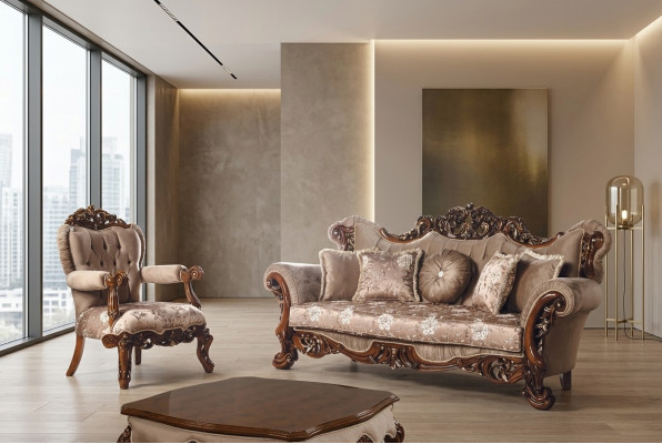 Juego de sofás 3+1 sillón conjunto mesa de centro sofá nuevo conjunto de sofás estilo Art déco.