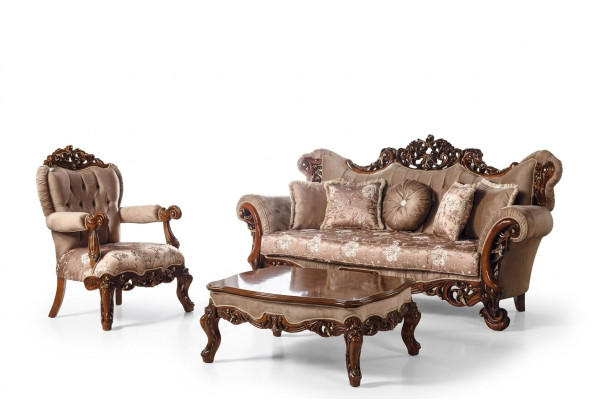 Juego de sofás 3+1 sillón conjunto mesa de centro sofá nuevo conjunto de sofás estilo Art déco.