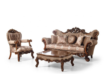 Juego de sofás 3+1 sillón conjunto mesa de centro sofá nuevo conjunto de sofás estilo Art déco.