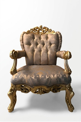 Sillón de lujo tapizado diseñador textil de 1 plaza mueble nuevo