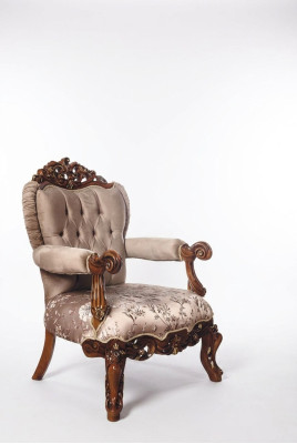 Sillón Trono Silla Sofá Sillas Barroco Muebles Mobiliario Terciopelo Oro