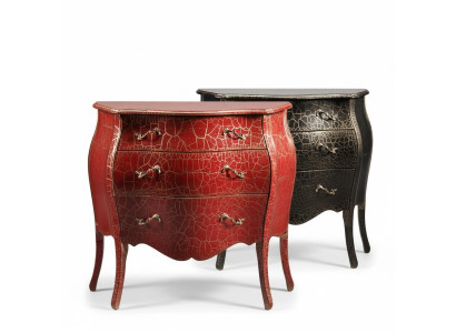 Mueble italiano Rojo Cómoda con cajones Aparador Cómodas Madera Nueva