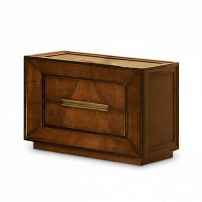 Dormitorio Muebles Mesa Mesita de noche Marrón Madera Diseño de muebles Mesa auxiliar Mesas