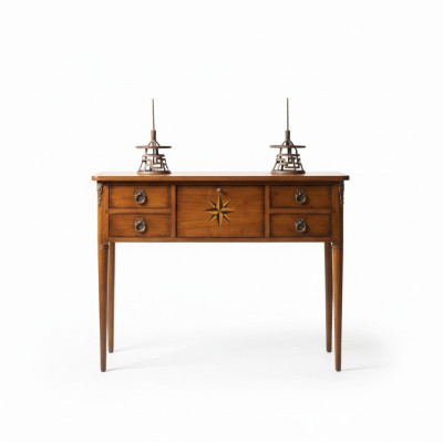Consola Mesita de noche Auxiliar Mesas de madera Consolas Mesilla de noche clásica Nueva